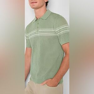 NWT Men’s Stylus Pullover SS Mesh Sweater